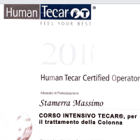 Attestato - Corso Intensivo TECAR® per il Trattamento della Colonna