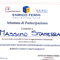 Attestato - Le Patologie dell'Anziano: Osteoporosi e Osteoartrosi. Aspetti Clinici e Trattamento